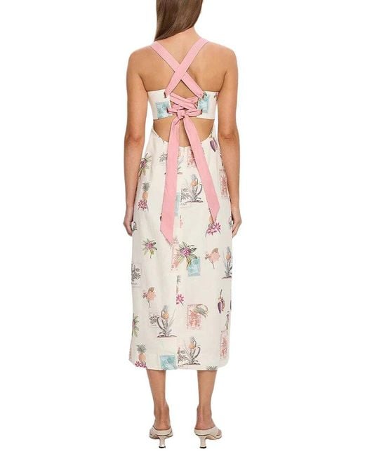 AMINA GLAM White Midi Dress