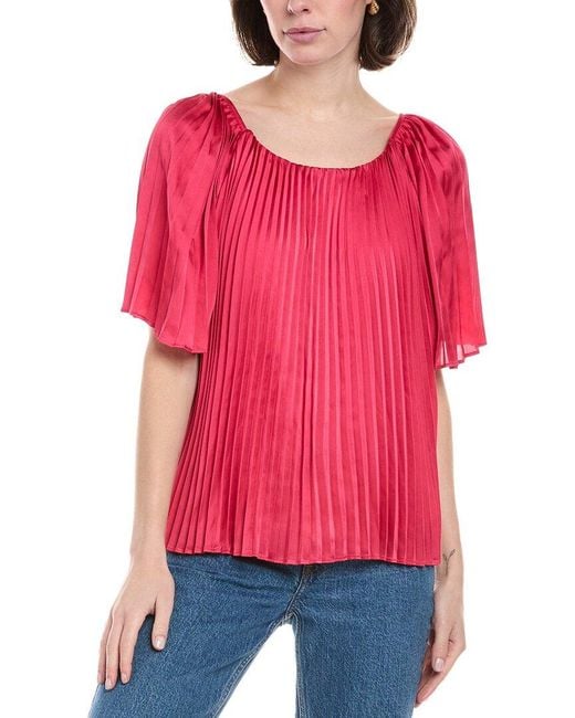 Johnny Was Red Georginna Pleated Blouse