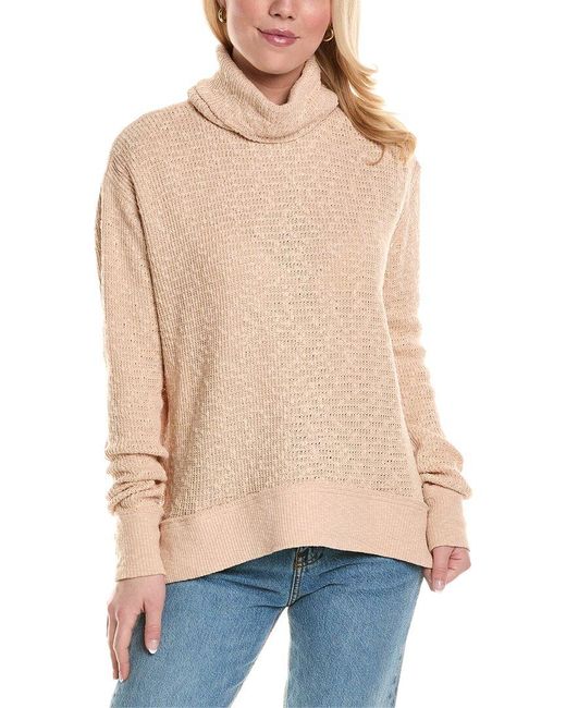 Free People Natural Tommy Turtleneck Pullover