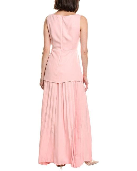 HL Affair Pink 2Pc Top & Pleated Maxi Skirt Set