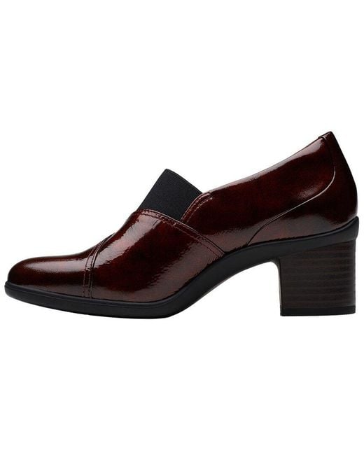 Clarks Brown Shaya Tess Leather Pump