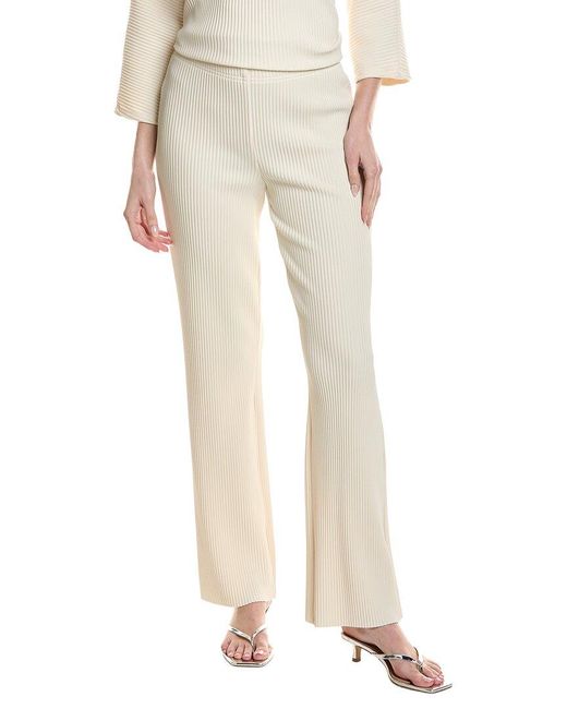 Joseph Ribkoff Natural Ribbed Pant
