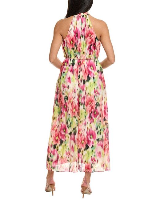Julia Jordan Red Crushed Clementine Maxi Dress