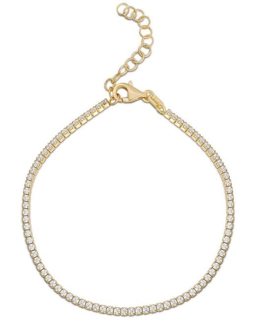 Sphera Milano Metallic 18k Over Silver Cz Bracelet