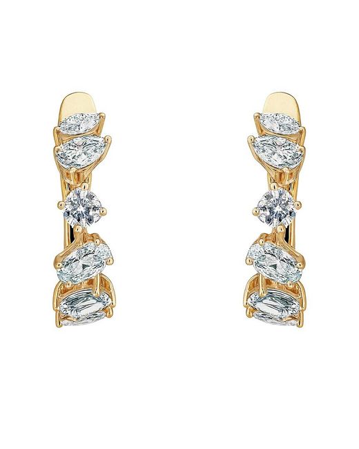 Prince Diamond & Jewelry Metallic 14K 2.14 Ct. Tw. Lab-Grown Diamond Lab-Grown Multi- Shape Earrings