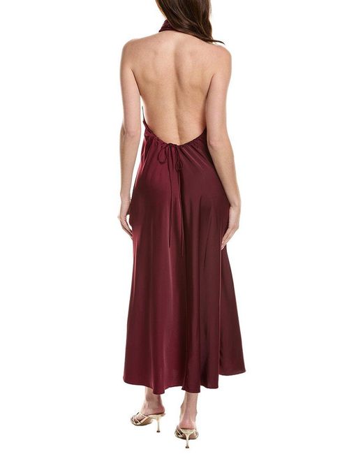 Bardot Red Delphina Midi Slip Dress