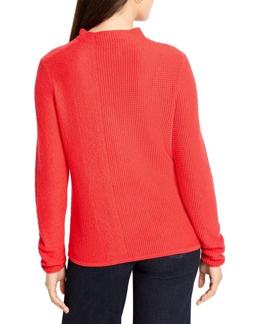NIC+ZOE Red Pixel Knit Sweater
