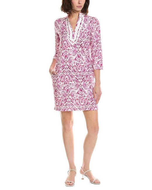 Stella Parker Pink 3/4-Sleeve Tunic Dress