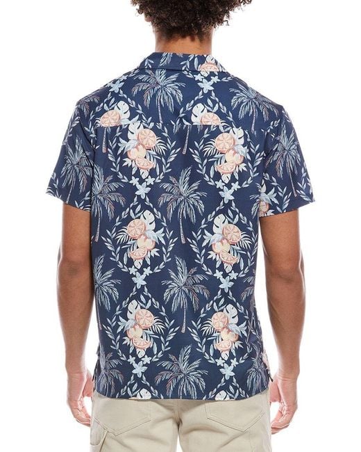 Vintage Summer Blue Premium Camp Shirt for men