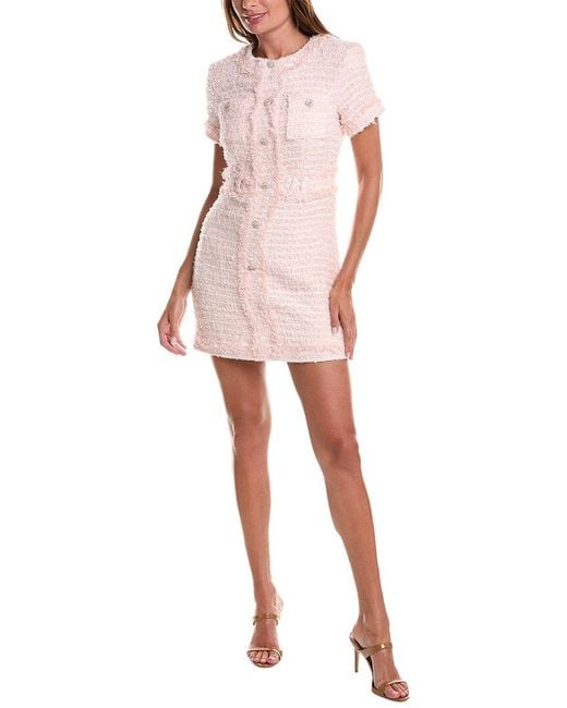 Gracia Pink Tweed Sheath Dress