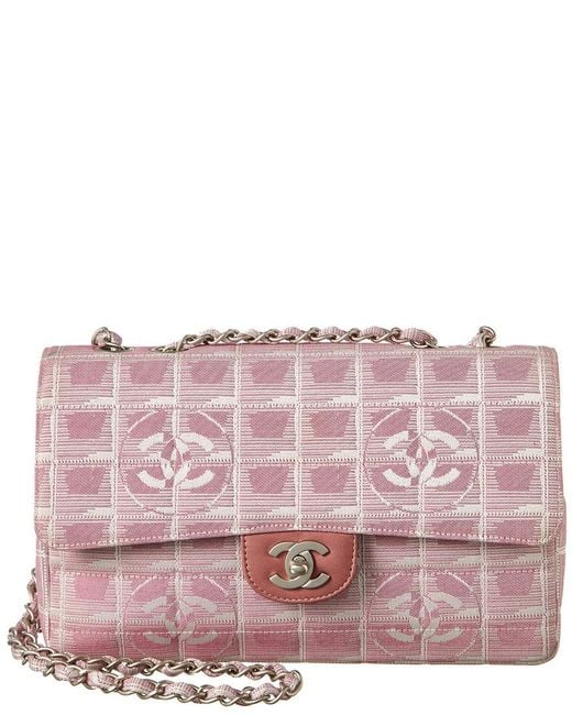 Chanel Limited Edition Pink Canvas Half Flap Bag