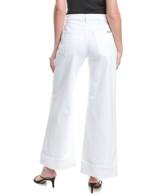 Hudson White Jolene Wide Leg Jean