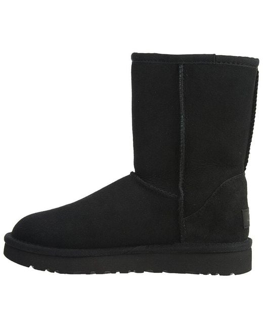 Ugg Black Classic Short Ii Suede Boot
