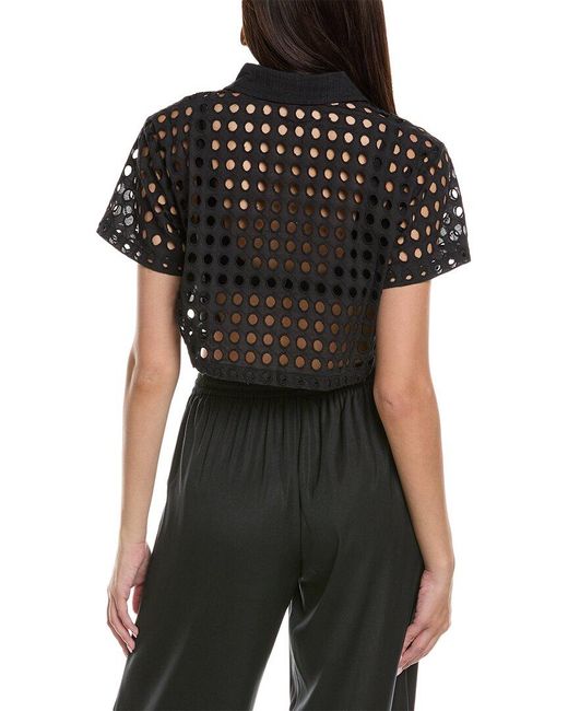 Solid & Striped Black The Cropped Cabana Shirt