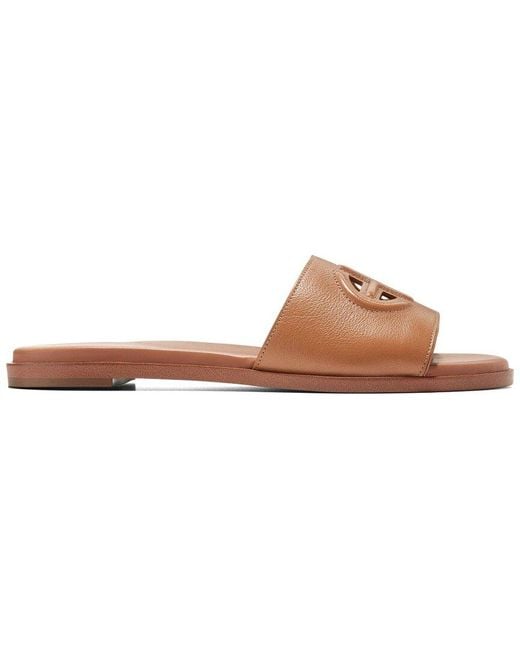 Cole Haan Brown Flynn Leather Slide Sandal