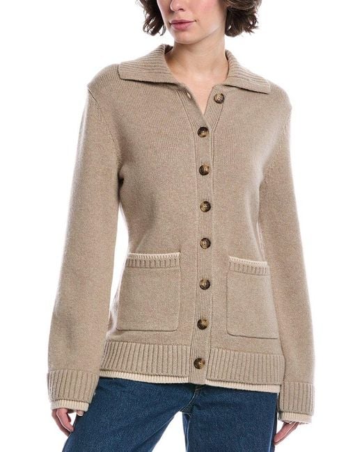 Rag & Bone Natural Danica Tonal Wool & Cashmere-Blend Cardigan