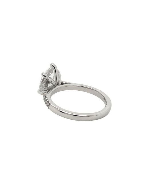 Prince Diamond & Jewelry White 14K 2.29 Ct. Tw. Lab-Grown Diamond Solitaire Pave Ring