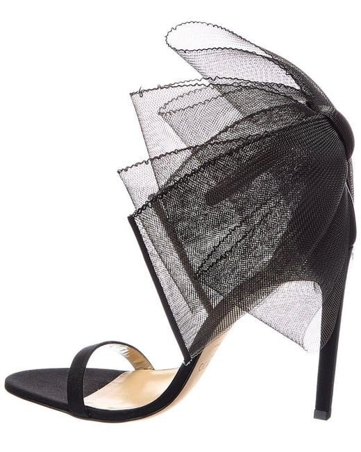 Jimmy Choo Gray Aveline 100 Suede Sandal