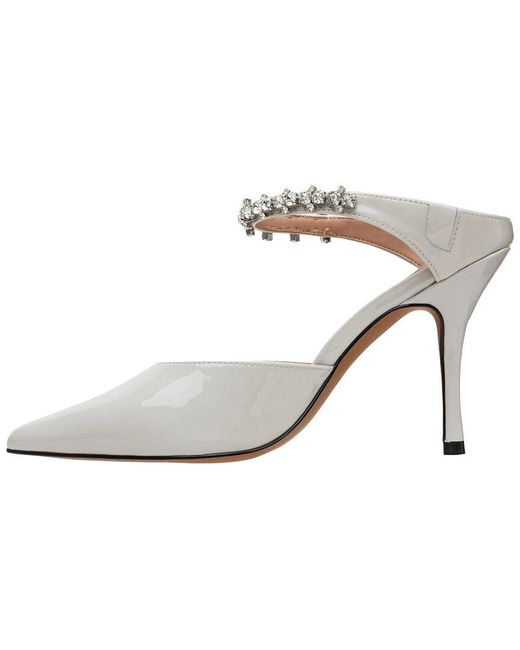 Linea Paolo White Ynez Leather Pump