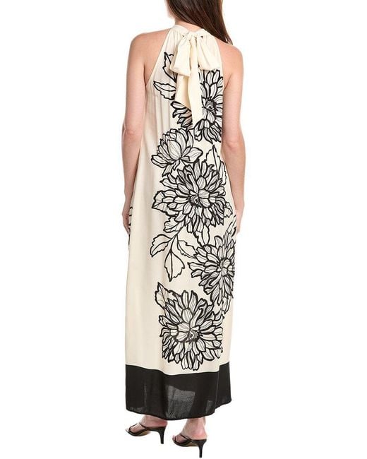 Vince Camuto White Challis Maxi Dress