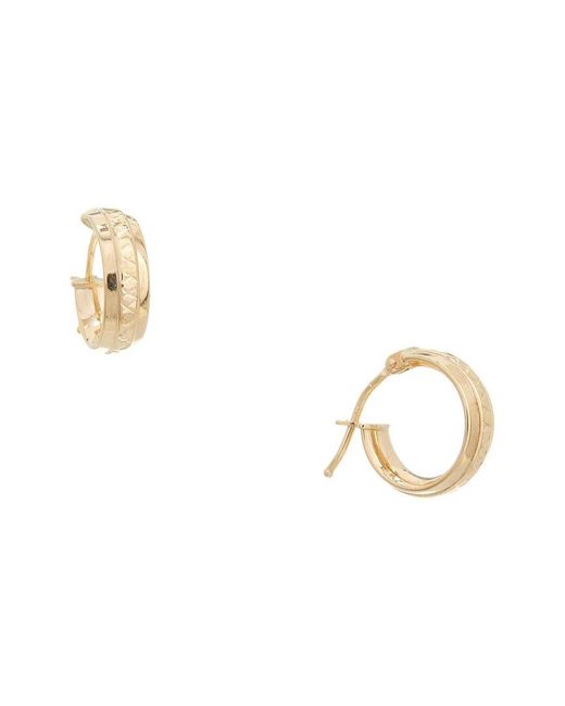 Italian Gold Metallic 14K Earrings