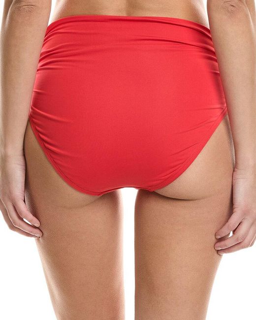 Vince Camuto Red Convertible High Waist Swim Bottom