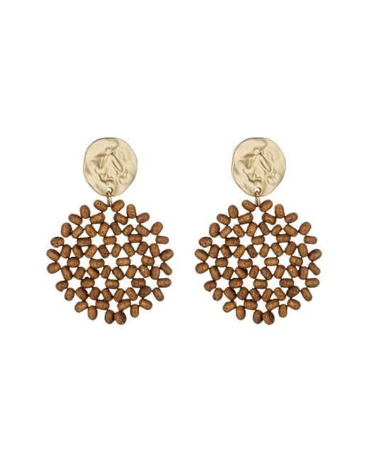 Eye Candy LA Metallic Nicole Seed Bead Drop Earrings
