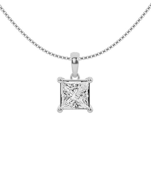 Lab Grown Diamonds White 14K 2.00 Ct. Tw. Lab Grown Diamond Solitaire Pendant Necklace