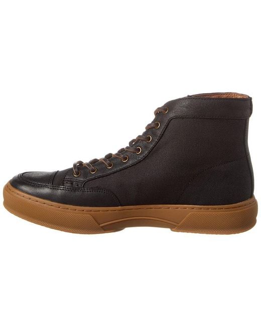 Frye Brown Hoyt Mid Lace Leather Sneaker for men