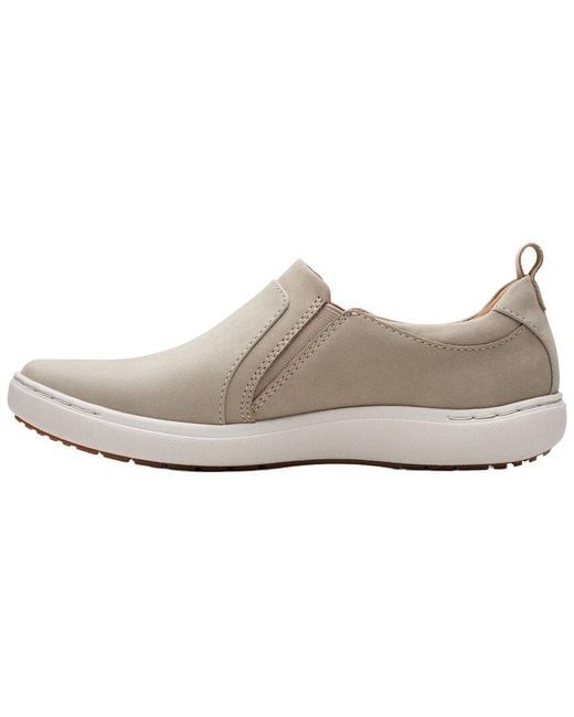 Clarks White Nalle Lilac Nubuck Loafer