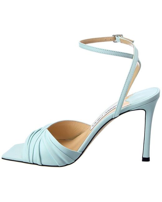 Jimmy Choo Blue Basil 95 Leather Sandal