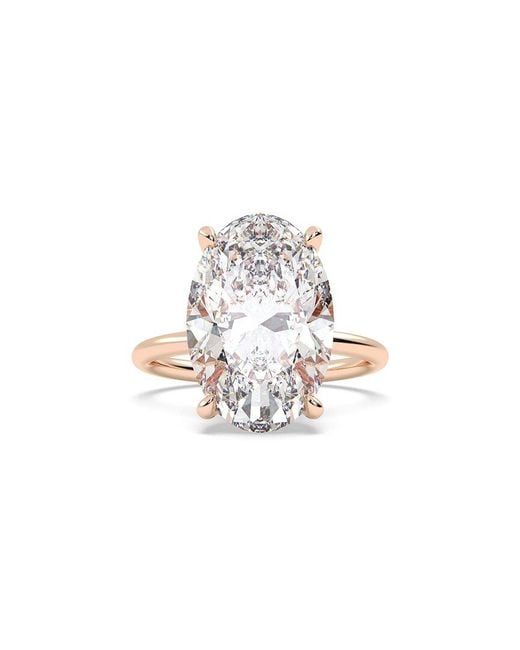 Lab Grown Diamonds White 14K Rose 7.00 Ct. Tw. Lab-Grown Diamond Ring