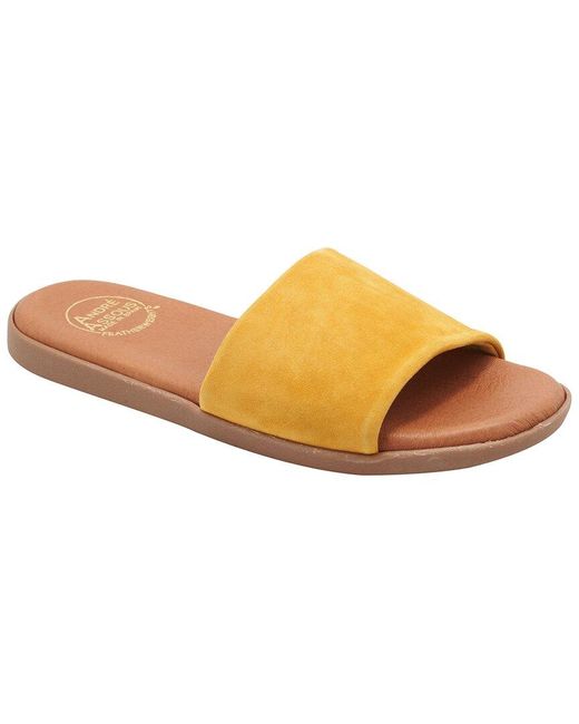 Andre Assous White Paloma Suede Sandal