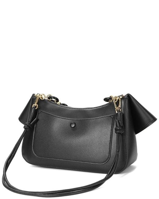 Tiffany & Fred Paris Black Leather Shoulder Bag
