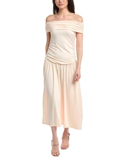 IPPONELLI Natural Off The Shoulder Maxi Dress