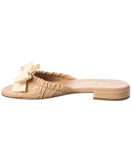Prada Natural Leather Sandal