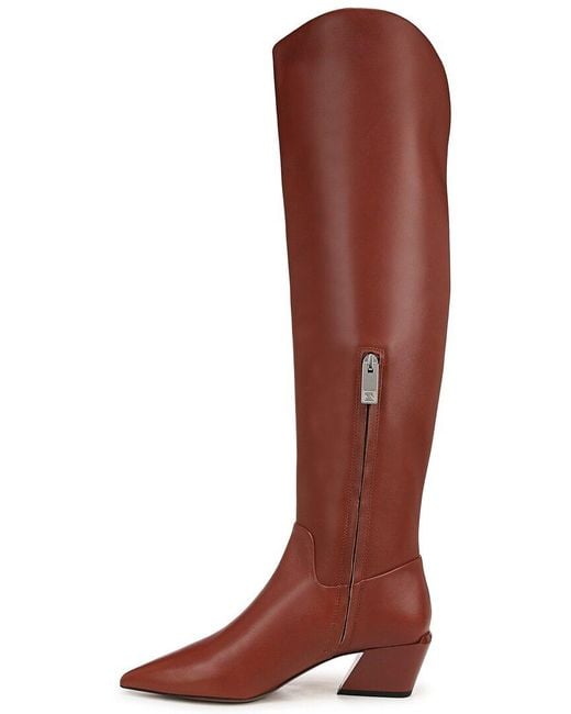 Franco Sarto Red Gwyn Wide Calf Leather Bootie