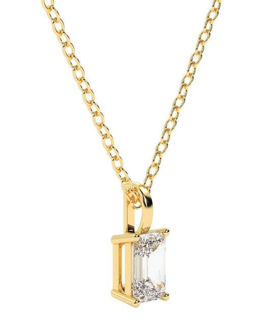 Diamond Select Cuts Metallic 14K 0.25 Ct. Tw. Diamond Pendant Necklace