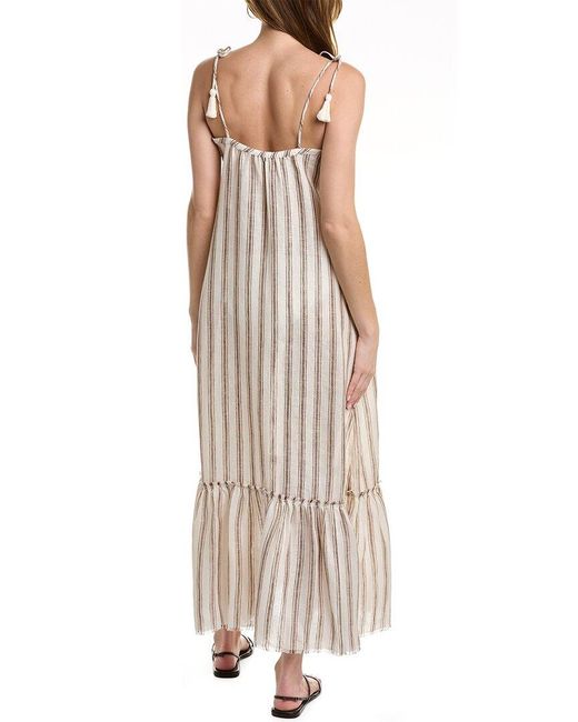 Tory Burch Beach Linen Maxi Dress in Natural | Lyst