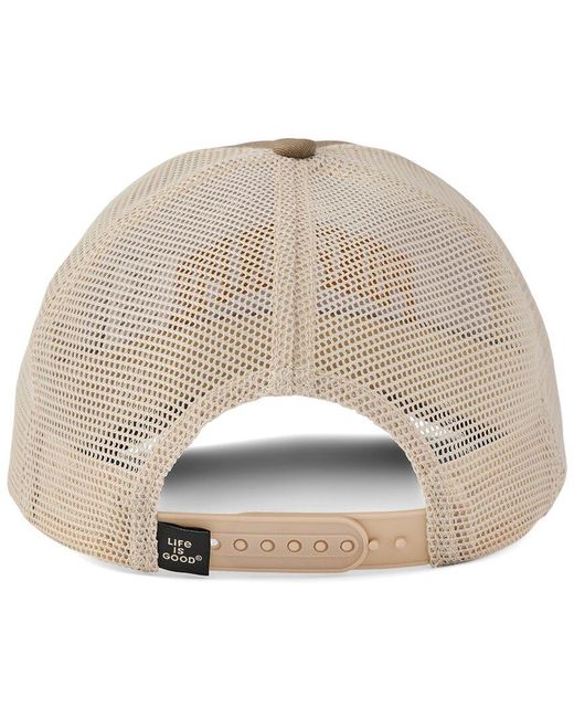 Life Is Good. Natural Trucker Hat for men
