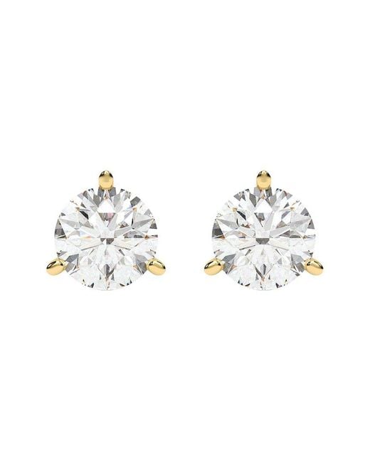 Diamond Select Cuts Metallic 14K 2.00 Ct. Tw. Diamond Earrings