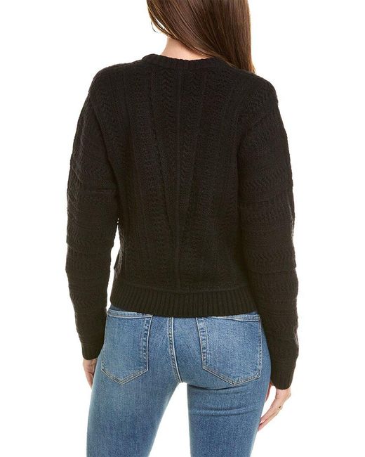 Splendid Black Daria Wool-blend Sweater