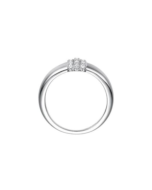 Genevive Jewelry White Rachel Glauber Plated Cz Ring