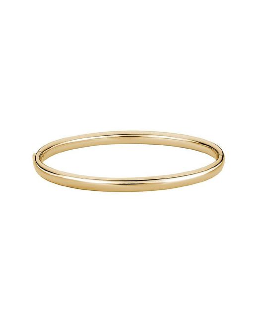 Italian Gold Metallic 14K Hinge Bangle Bracelet