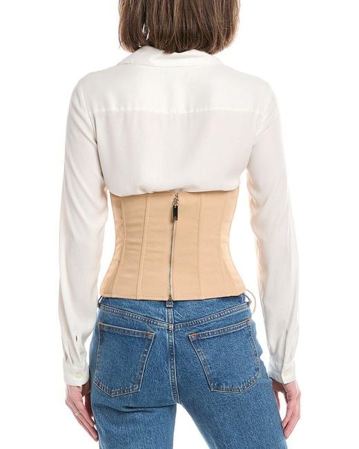Elisabetta Franchi Blue Corset Top