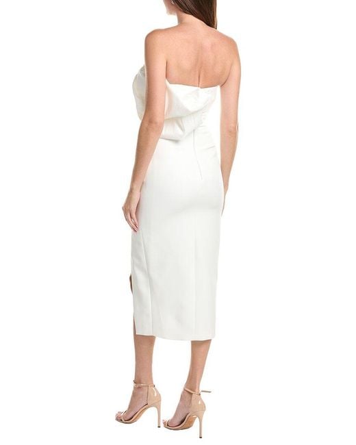 Rachel Gilbert White Kace Column Gown