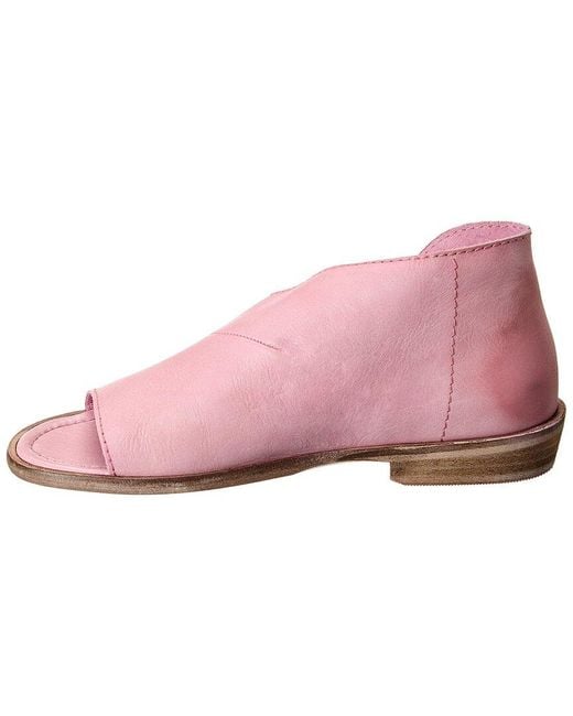 Free People Pink Mont Blanc Leather Sandal