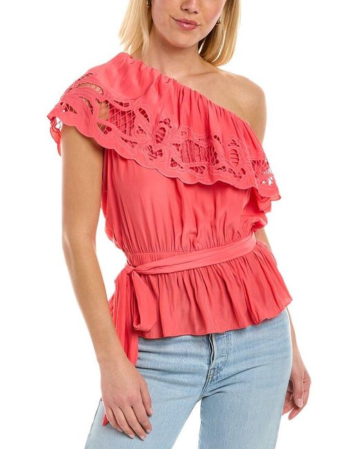 Ramy Brook Red Levon Top