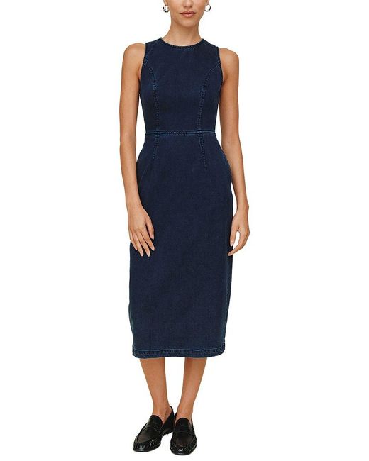Bella Dahl Blue Zip Back Maxi Dress