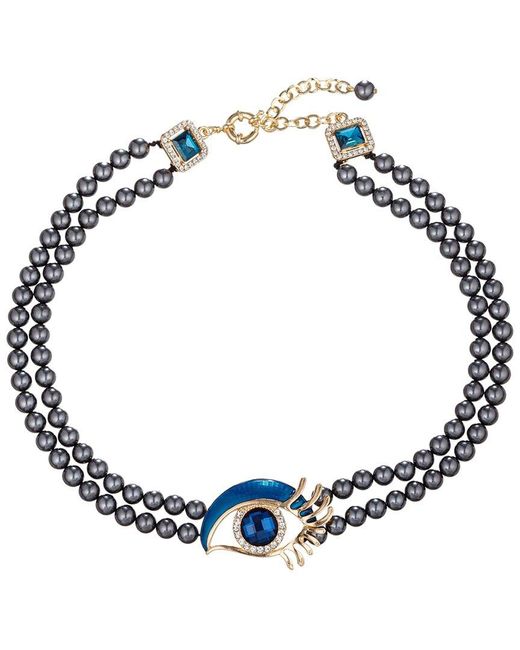 Eye Candy LA Blue The Luxe Collection Anne Eye Bead Necklace